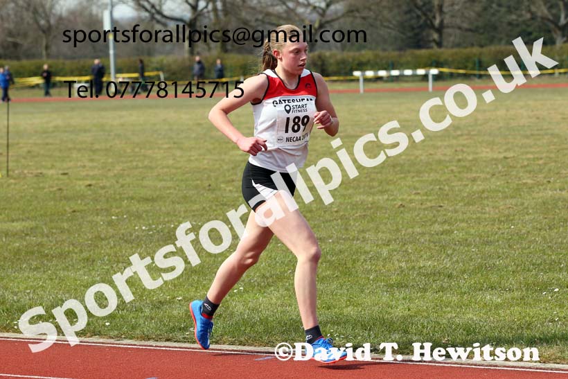 3000 metres, 2021 NECAA Open Graded Meeting, Morpeth. Photo: David T. Hewitson/Sports for All Pics